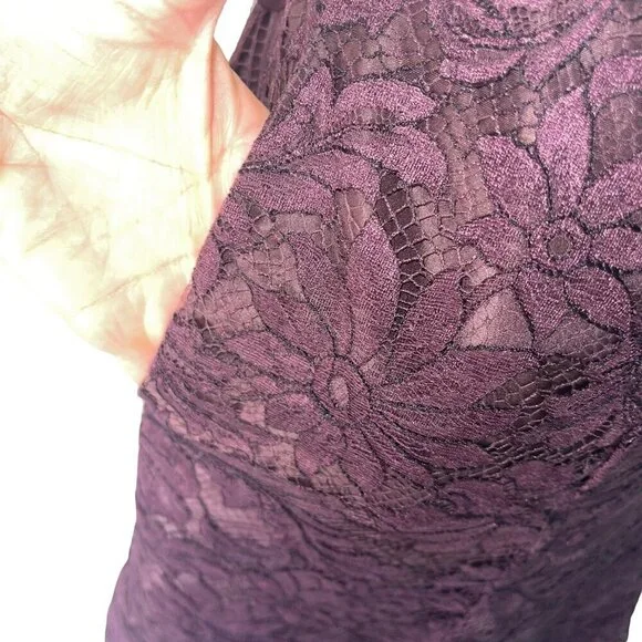 Ralph Lauren Purple Lace Midi Skirt - Picture 6 of 8